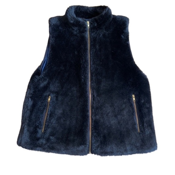 J. CREW Faux Fur Zippered Vest - Picture 4 of 10
